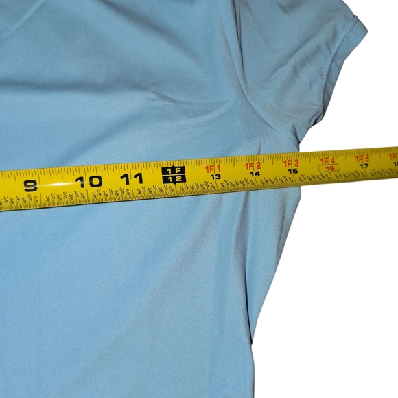 Nwt Qinsen Sky Blue Short Sleeve Women's Tee Slim Your Figure Medium - Picture 5 of 6